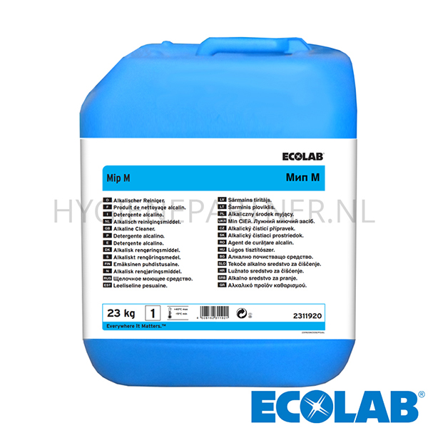 RD151189 Ecolab Mip M vloeibaar alkalisch CIP reinigingsmiddel jerrycan 23 kg (BE)